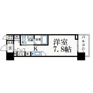 1K 間取り図