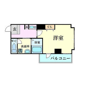 1K 間取り図