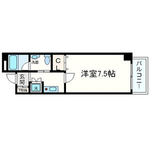 1K 間取り図