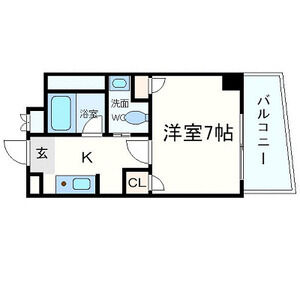 1K 間取り図