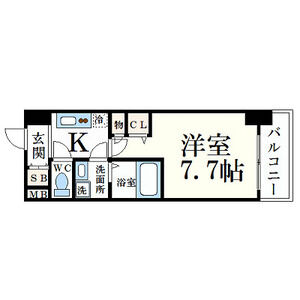 1K 間取り図