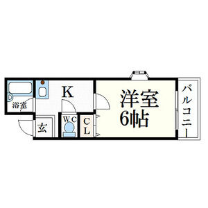 1K 間取り図