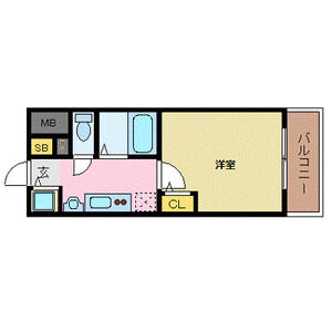 1K 間取り図