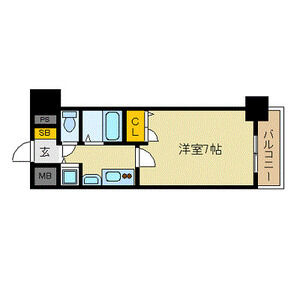 1K 間取り図