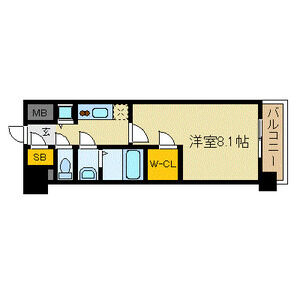 1K 間取り図