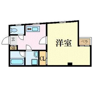 1DK 間取り図