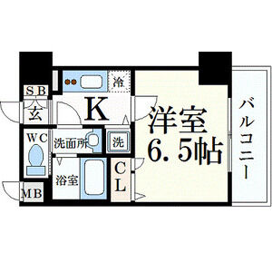 1K 間取り図
