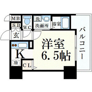 1K 間取り図