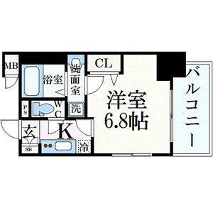 1K 間取り図