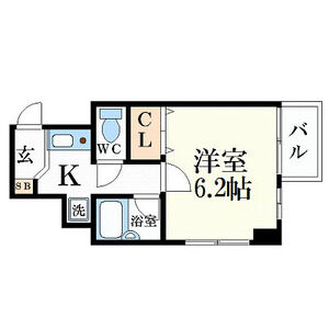 1K 間取り図