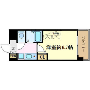 1K 間取り図