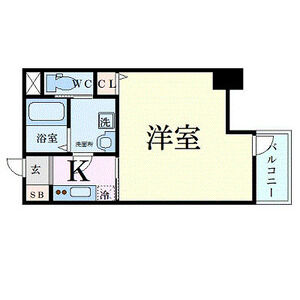1K 間取り図