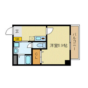 1K 間取り図