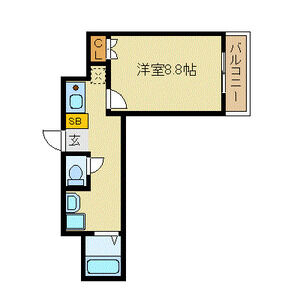 1K 間取り図