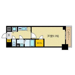 1K 間取り図