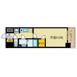 1K 間取り図