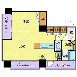 1LDK 間取り図