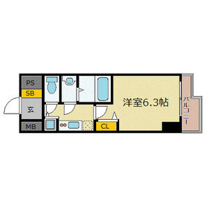 1K 間取り図