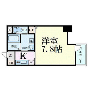 1K 間取り図