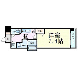 1K 間取り図
