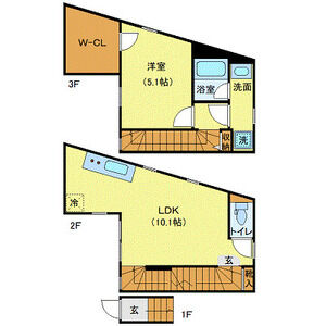 1LDK 間取り図