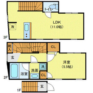 1LDK 間取り図
