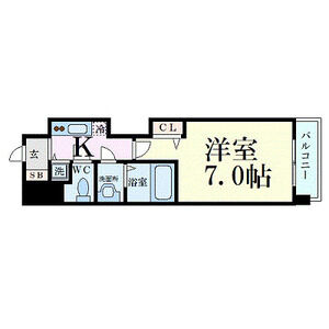 1K 間取り図