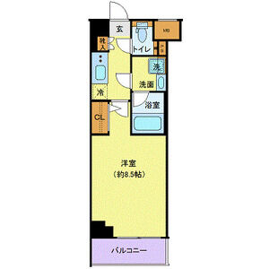 1K 間取り図