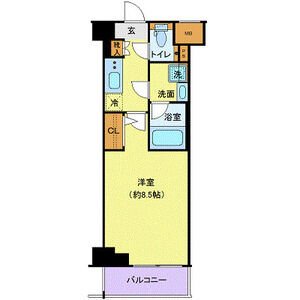 1K 間取り図