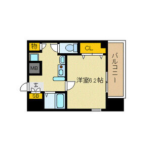 1K 間取り図