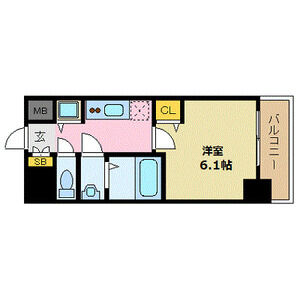 1K 間取り図