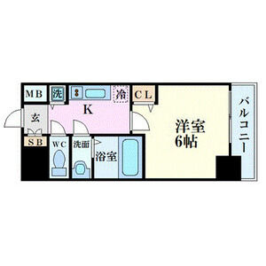 1K 間取り図
