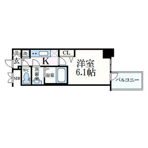 1K 間取り図