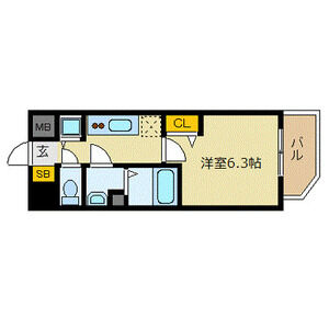 1K 間取り図