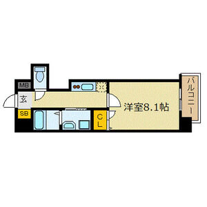 1K 間取り図