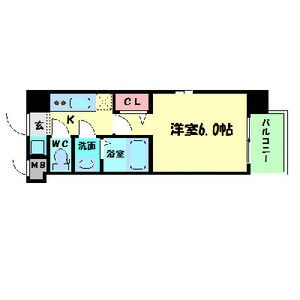 1K 間取り図
