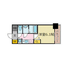 1K 間取り図