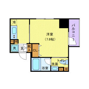 1K 間取り図