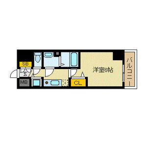 1K 間取り図
