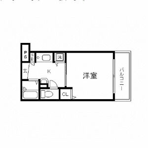 1K 間取り図