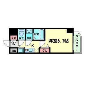 1K 間取り図