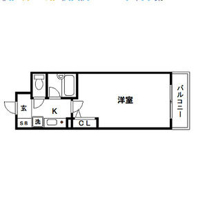 1K 間取り図