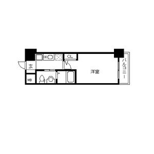 1K 間取り図