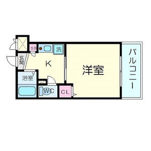 1K 間取り図