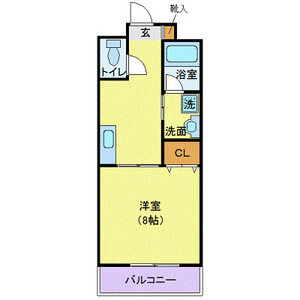 1K 間取り図