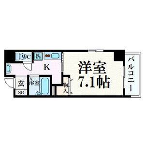 1K 間取り図
