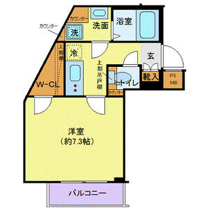 1K 間取り図