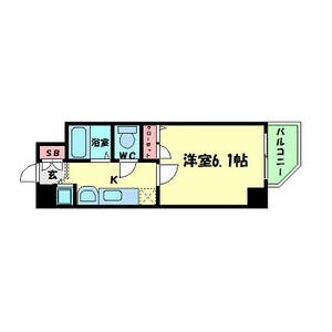 1K 間取り図