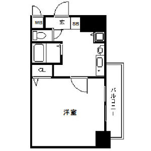 1K 間取り図