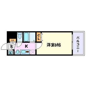 1K 間取り図